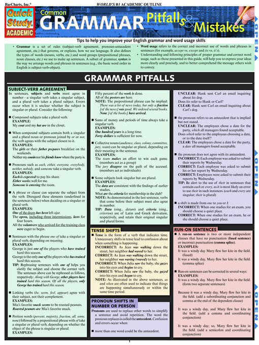 Title details for Common Grammar Pitfalls & Mistakes by BarCharts, Inc. - Wait list